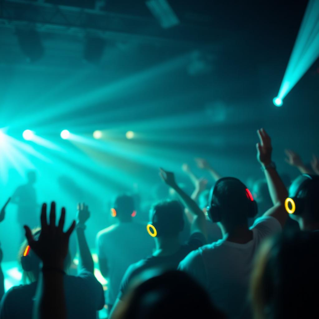 Silent disco dance floor