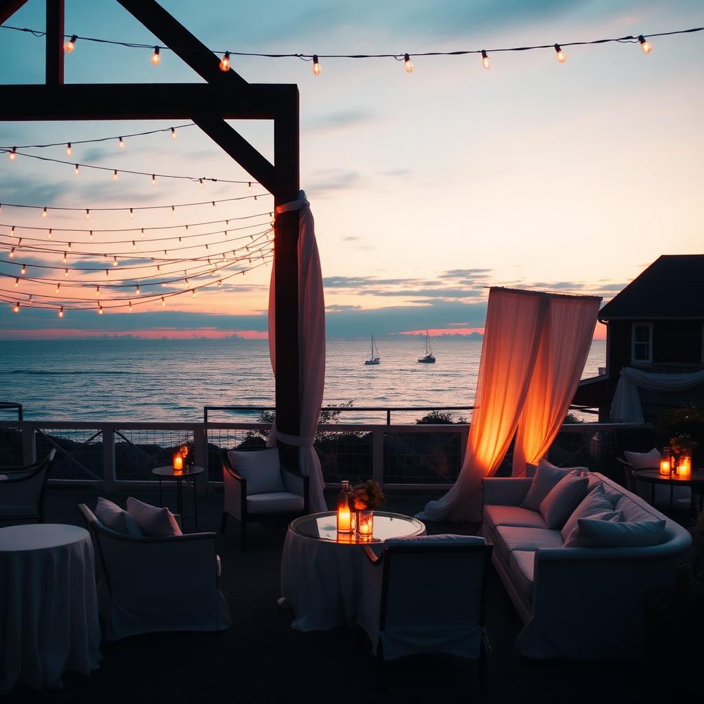 Coastal Maine sunset venue